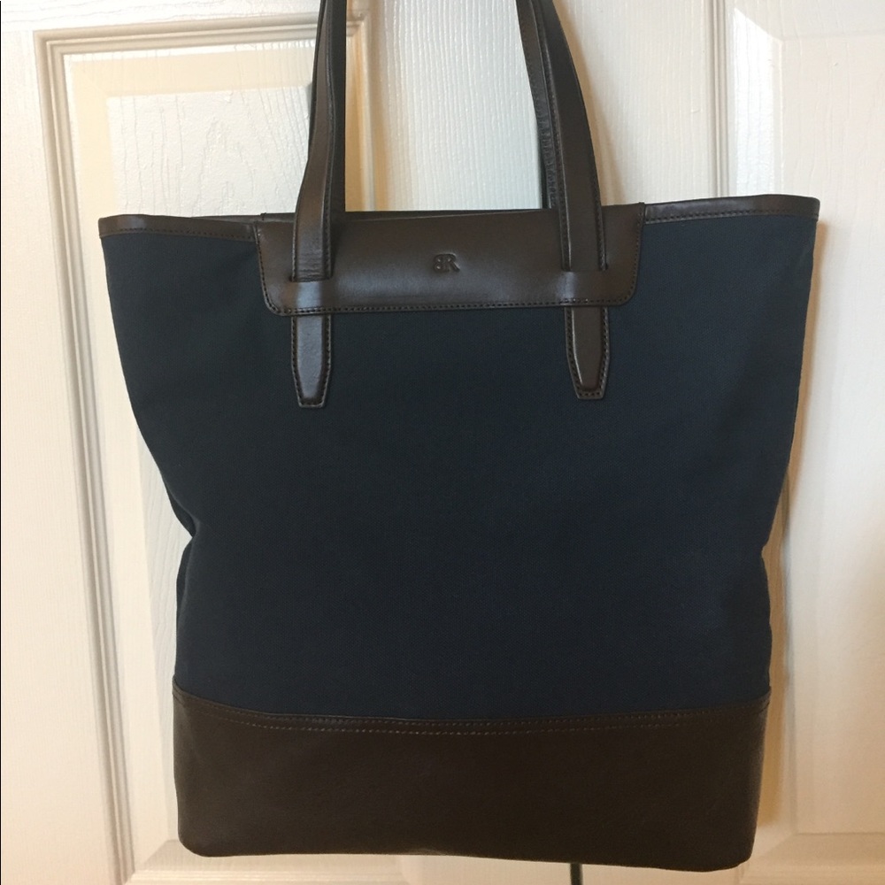 BR like new canvas and leather tote
